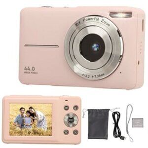 44 1080 Compact Digital Camera, 16X Powerful Zoom, Pink